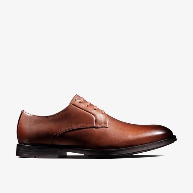 Clarks Zapatos Derby de Cuero Marrón Británico para Hombre