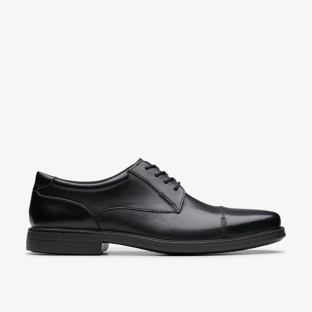 Clarks Zapatos Derby de Cuero Negro para Hombre Wenham Cap II