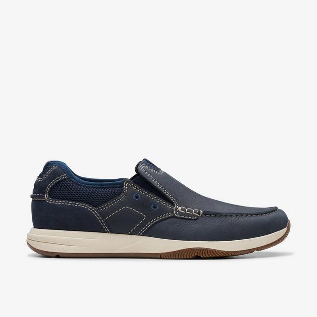 Clarks Zapatos Náuticos De Hombre Sailview Step De Nobuk Azul Marino