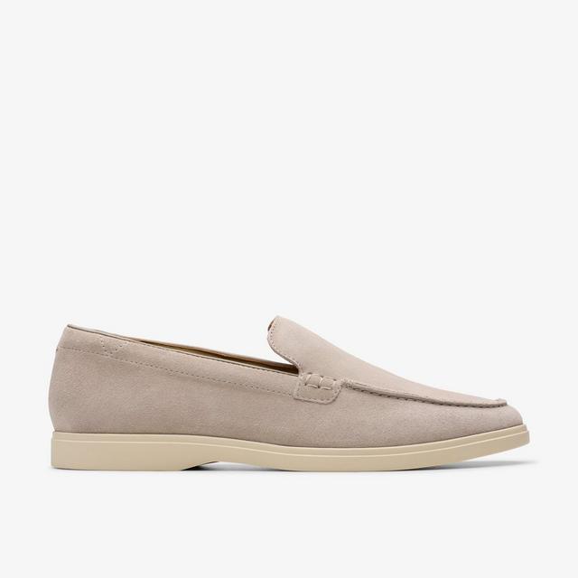 Clarks Zapatos sin cordones de ante gris para hombre