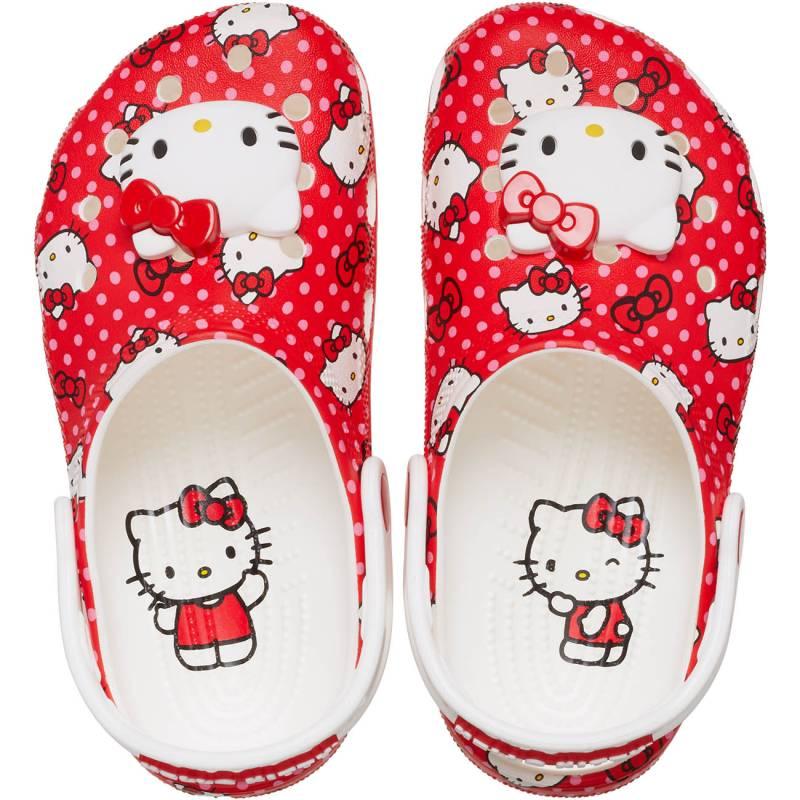 Crocs Zuecos De Niño Classic Hello Kitty Red K