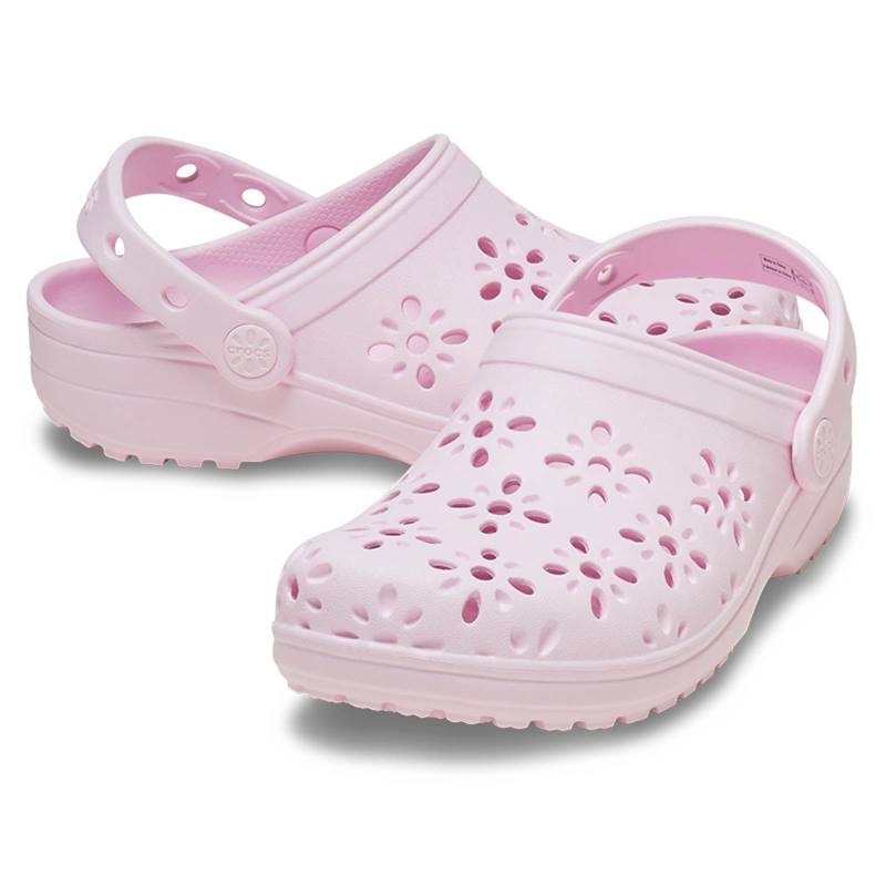 Crocs Zuecos De Niños Classic Floral Cut Out K