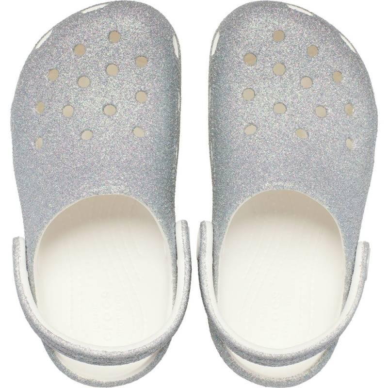 Crocs Zuecos De Niños Classic Iridescent Glitter T