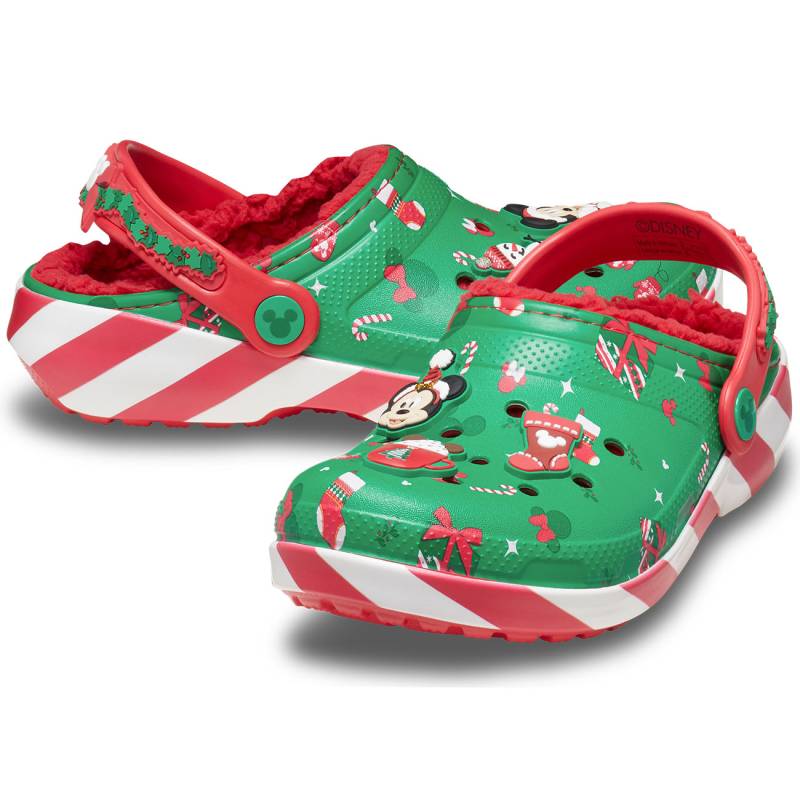 Crocs Zuecos De Niños Classic Lined Mickey Xmas K