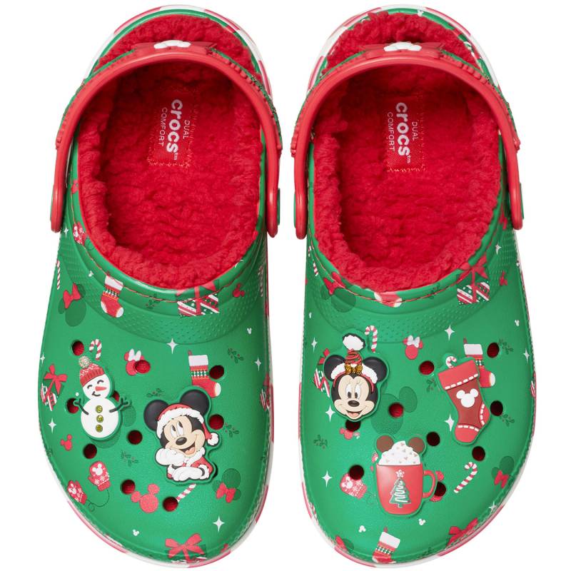 Crocs Zuecos De Niños Classic Lined Mickey Xmas K