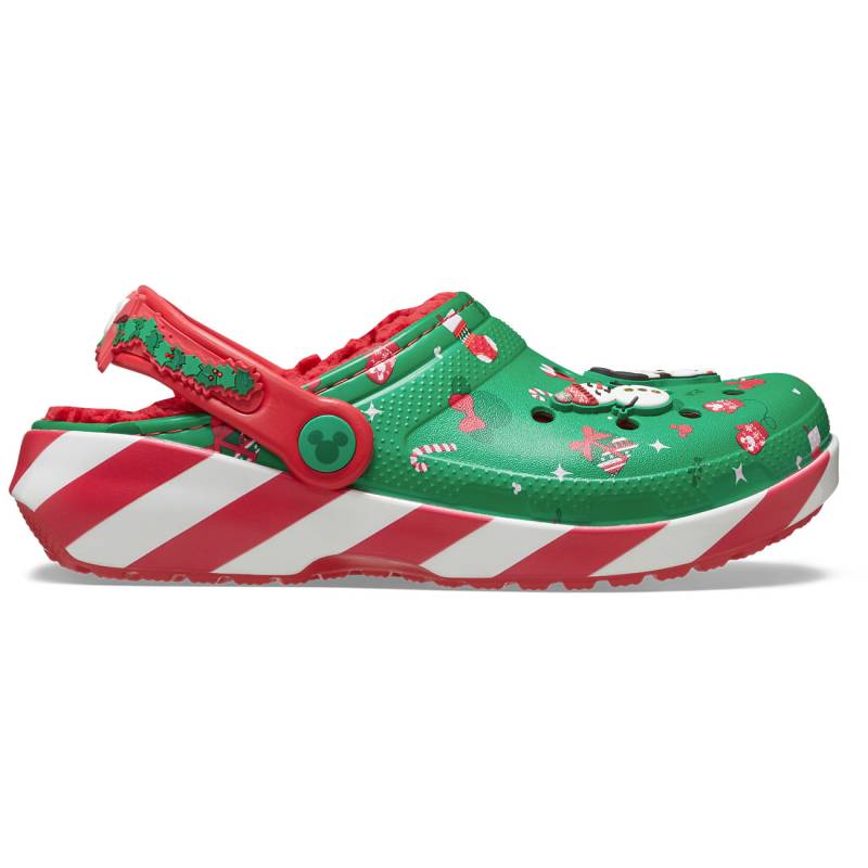 Crocs Zuecos De Niños Classic Lined Mickey Xmas T