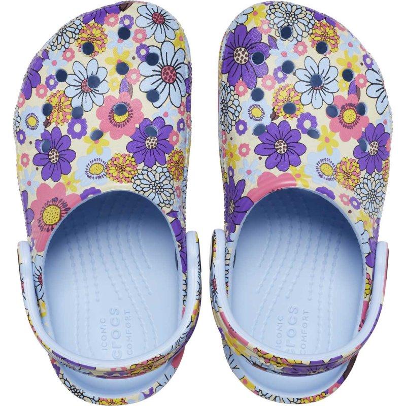 Crocs Zuecos De Niños Classic Retro Floral K