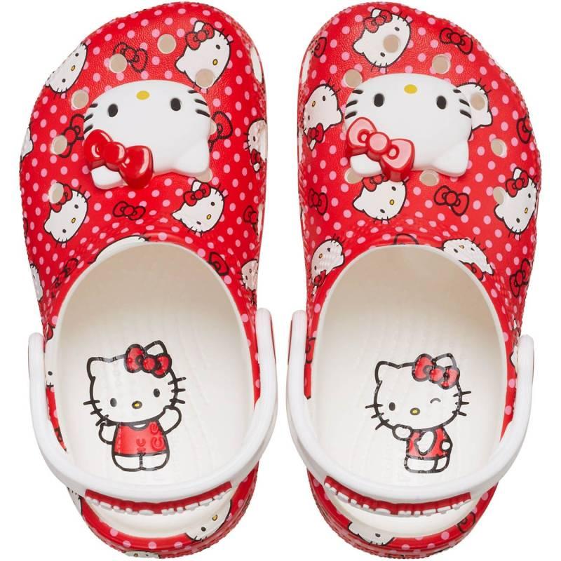 Crocs Zuecos De Niños Hello Kitty Red Classic T