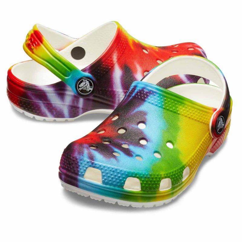 Crocs Zuecos De Niños Classic Tie Dye Graphic Clog T