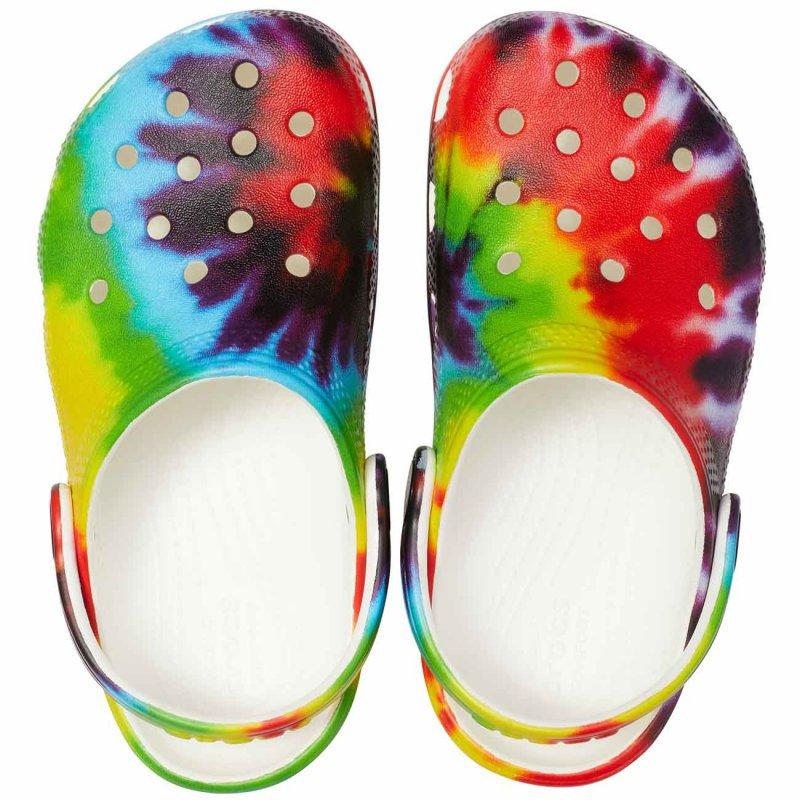 Crocs Zuecos De Niños Classic Tie Dye Graphic Clog T