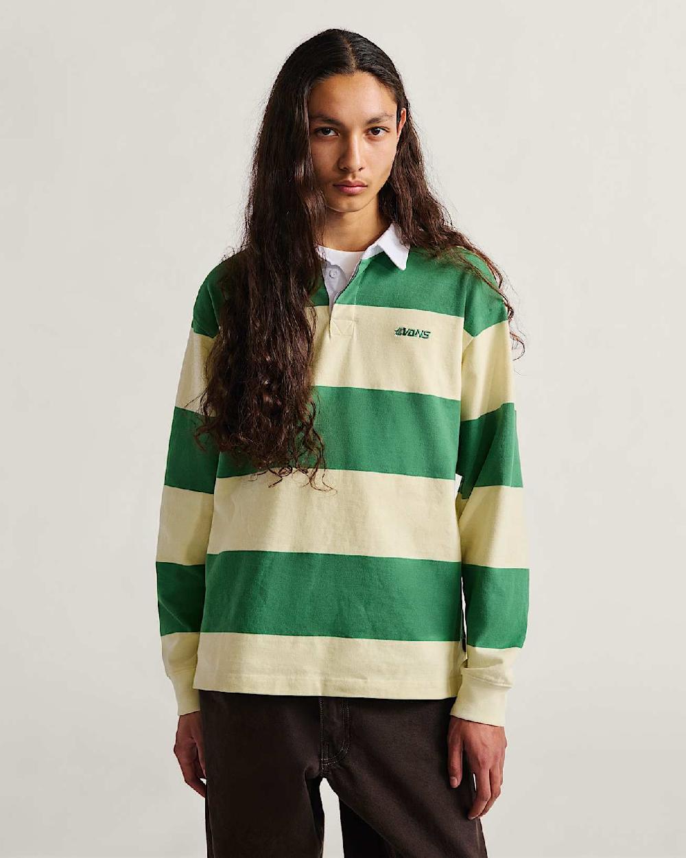 Vans Polo De Rugby De Punto A Rayas Ward En Verde| Vans ES