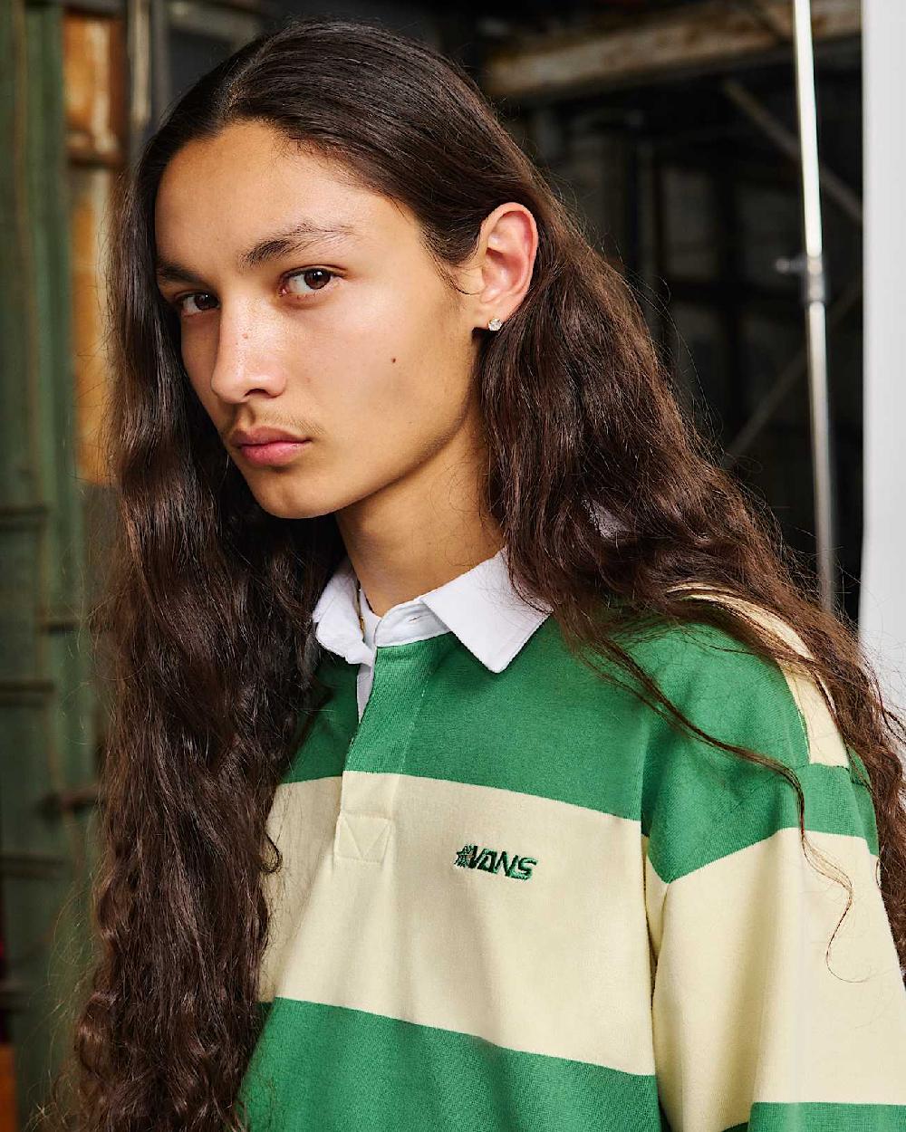 Vans Polo De Rugby De Punto A Rayas Ward En Verde| Vans ES