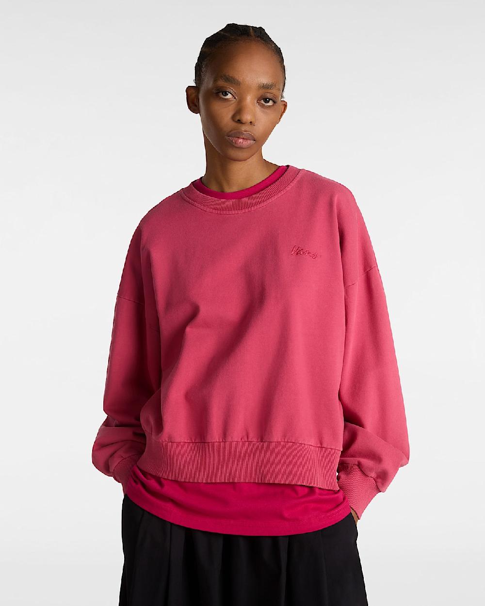 Vans Sudadera De Cuello Redondo Retro En Rosa| Vans ES