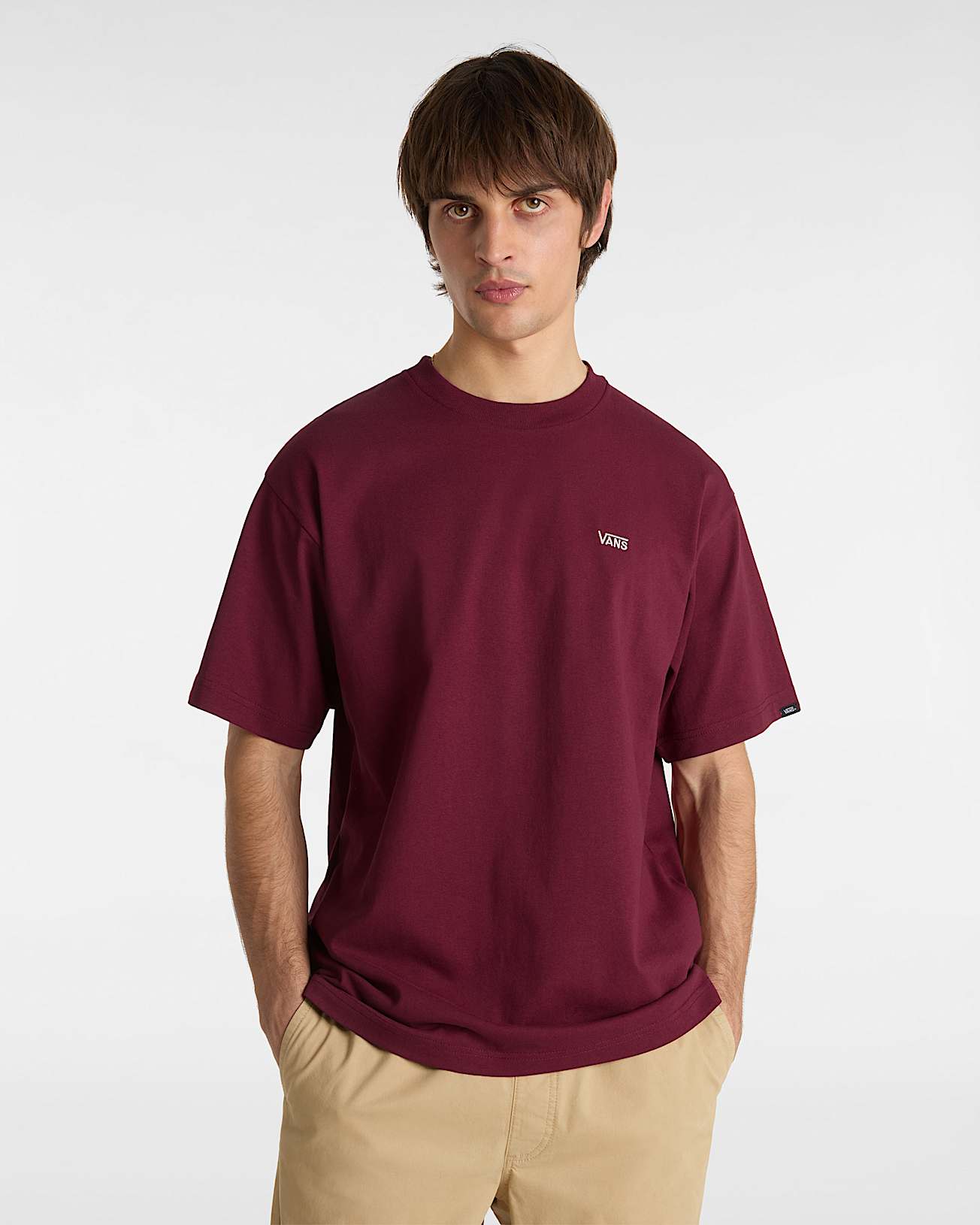 Vans Camiseta Left Chest Logo En Burdeos| Vans ES