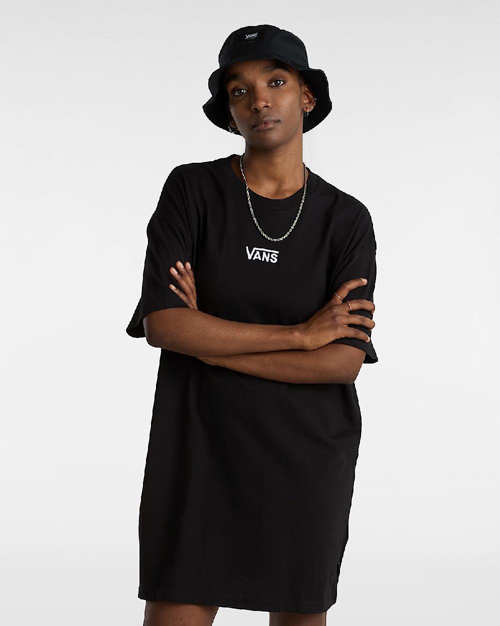 Vans Vestido Camiseta Center Vee En Negro| Vans ES
