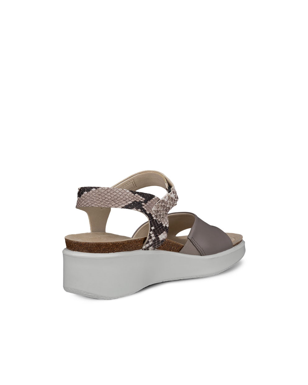 Ecco Sandalias De Piel Con Cuña De Corcho ECCO® Flowt Wedge Cork Para Mujer