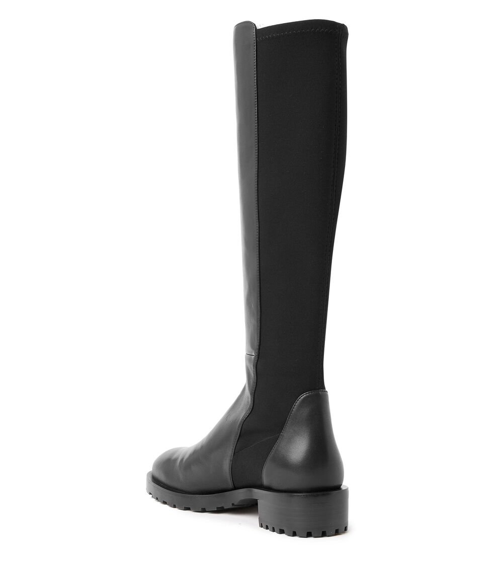 Stuart Weitzman 5050 KNEE-HIGH LUG BOOT En NEGRO De Mujer | Stuart Weitzman®