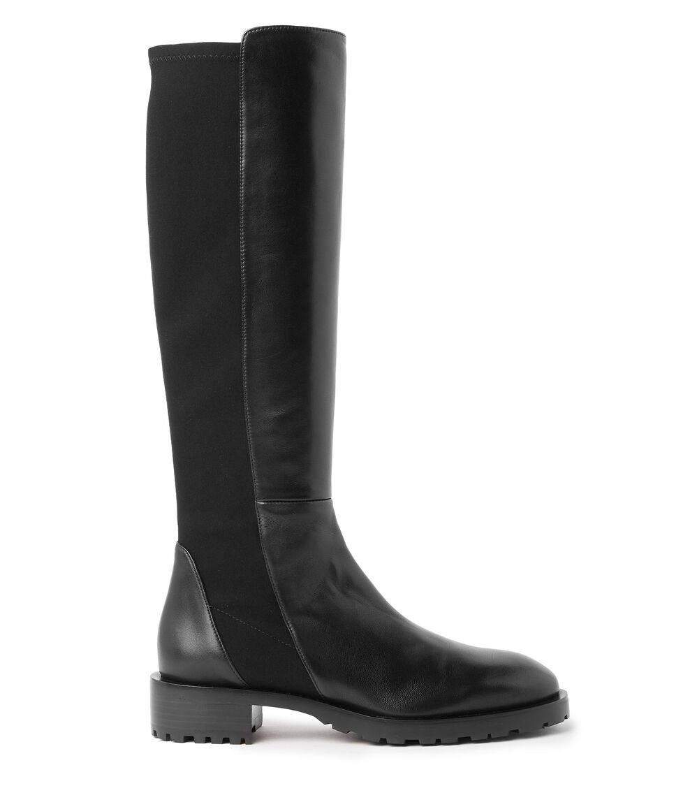 Stuart Weitzman 5050 KNEE-HIGH LUG BOOT en NEGRO de Mujer | Stuart Weitzman®