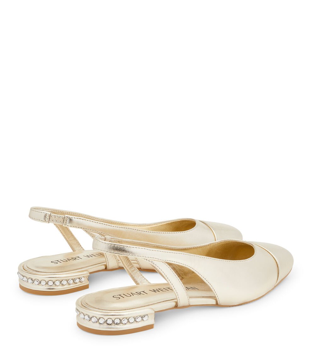 Stuart Weitzman CRYSTAL SLINGBACK En OROCLARO De Mujer | Stuart Weitzman®