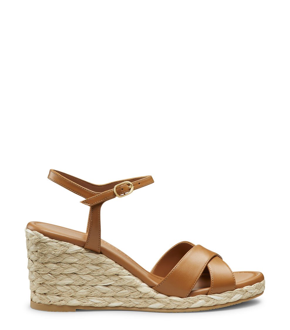 Stuart Weitzman DAYNA ESPADRILLE WEDGE en MACCHIATO/NATURAL de Mujer | Stuart Weitzman®