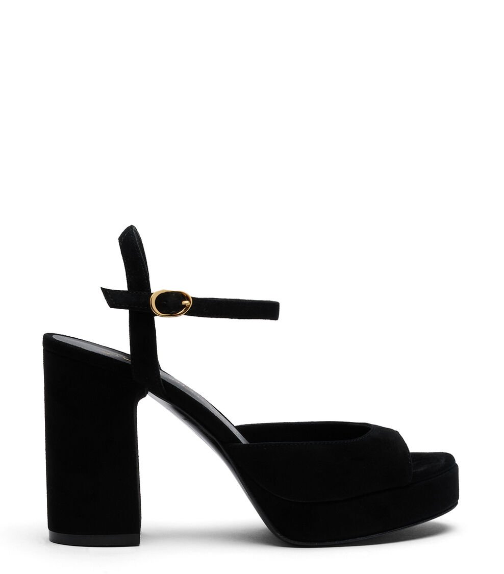 Stuart Weitzman DAYNA II PLATFORM SANDAL en NEGRO de Mujer | Stuart Weitzman®