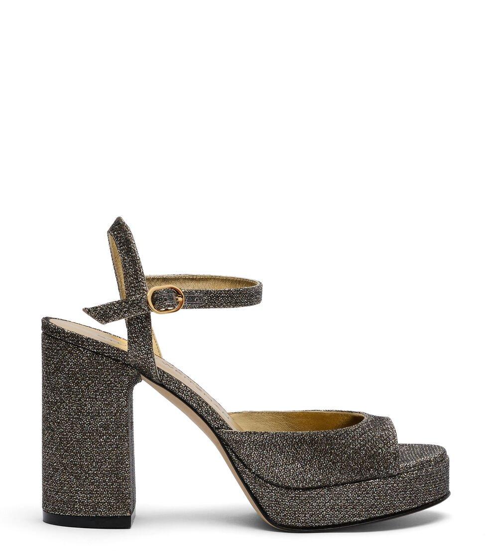 Stuart Weitzman DAYNA II PLATFORM SANDAL en NEW PYRITE de Mujer | Stuart Weitzman®