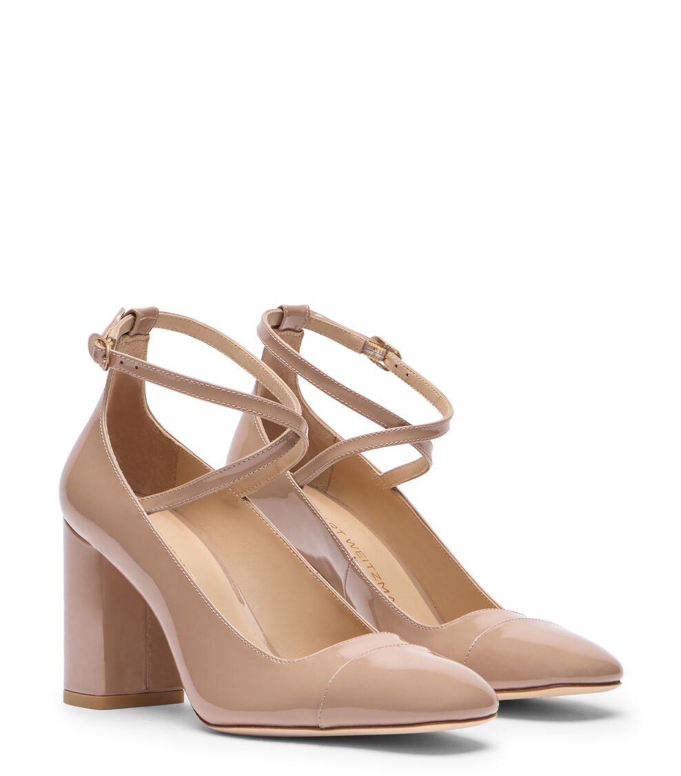 Stuart Weitzman EDEN 85 STRAP PUMP En GAMUZA De Mujer | Stuart Weitzman®