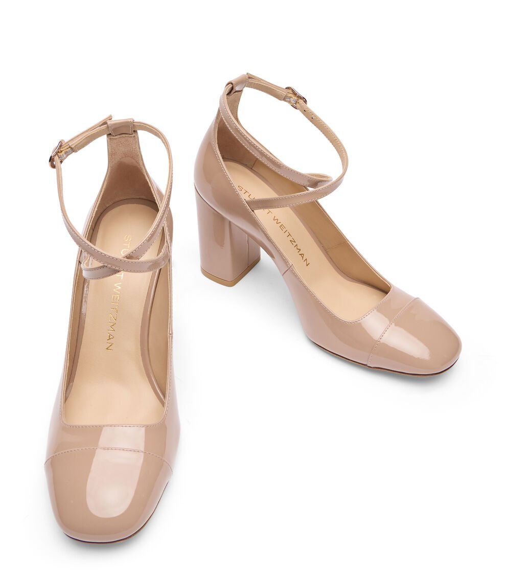 Stuart Weitzman EDEN 85 STRAP PUMP En GAMUZA De Mujer | Stuart Weitzman®