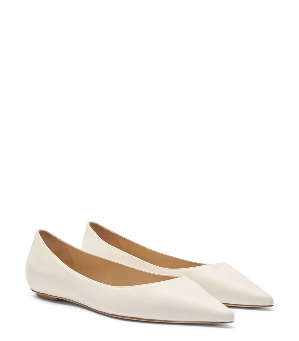 Stuart Weitzman EMILIA FLAT En CREMA De Mujer | Stuart Weitzman®