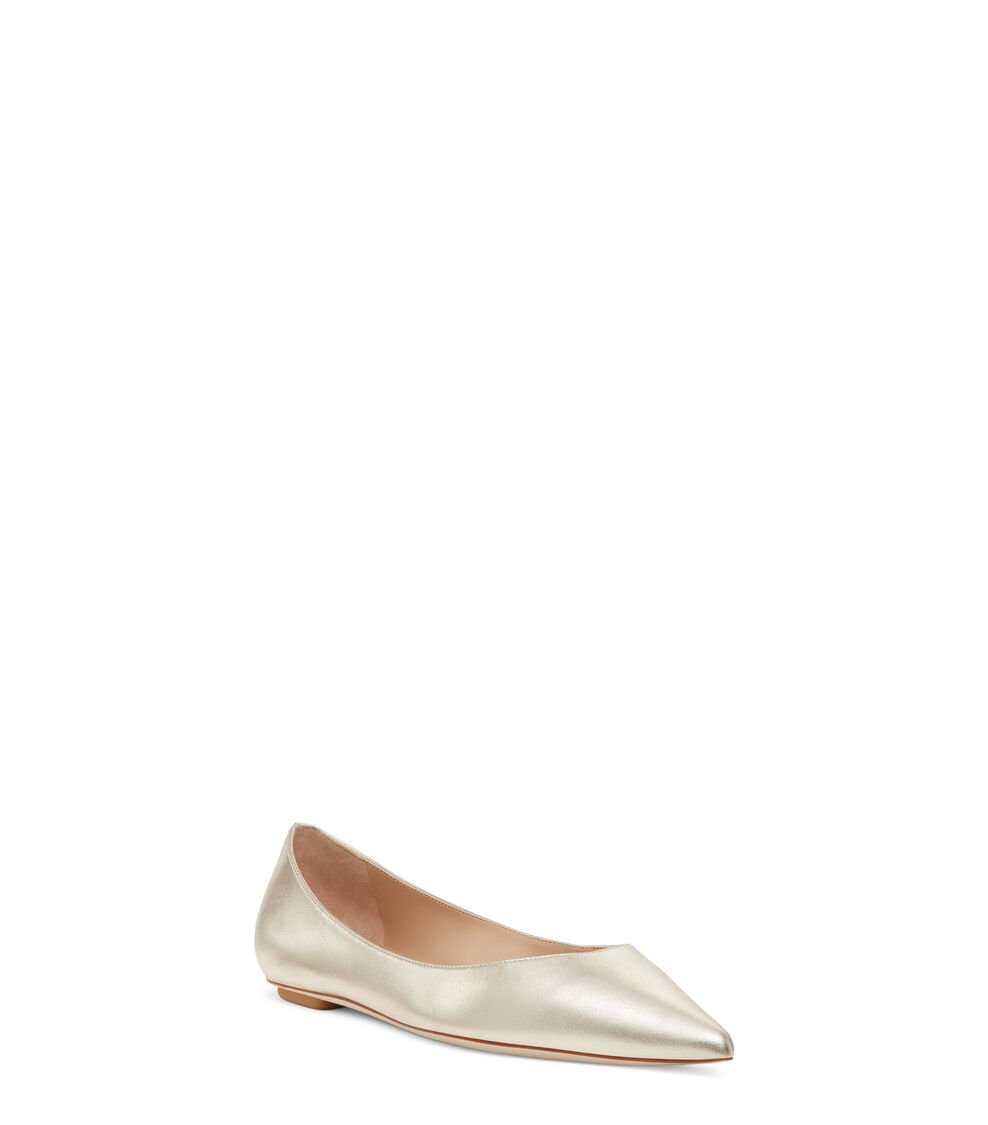 Stuart Weitzman EMILIA FLAT En OROCLARO De Mujer | Stuart Weitzman®