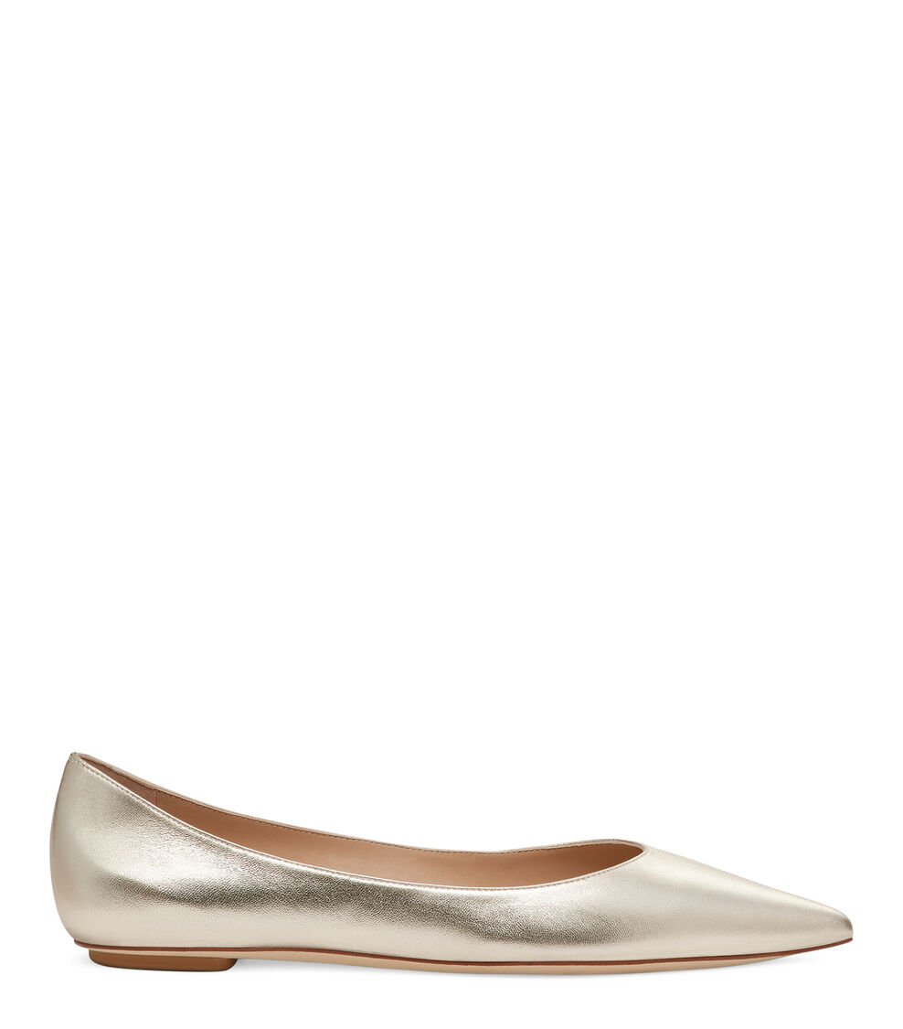 Stuart Weitzman EMILIA FLAT en OROCLARO de Mujer | Stuart Weitzman®