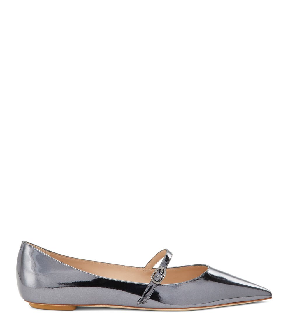 Stuart Weitzman EMILIA MARY JANE FLAT en GRIS FRESCO de Mujer | Stuart Weitzman®