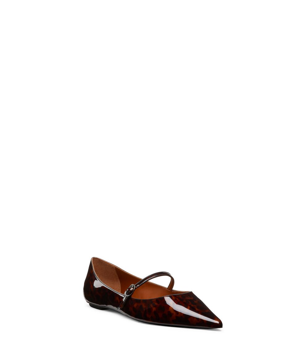Stuart Weitzman EMILIA MARY JANE FLAT En MARRÓN OSCURO De Mujer | Stuart Weitzman®