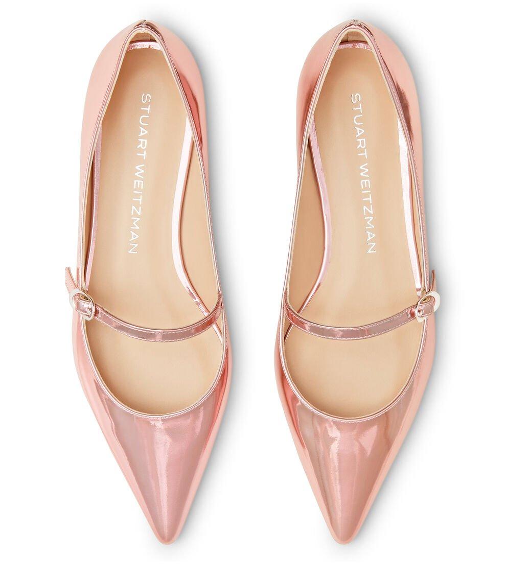 Stuart Weitzman EMILIA MARY JANE FLAT En ROSA MARSHMELLOW De Mujer | Stuart Weitzman®