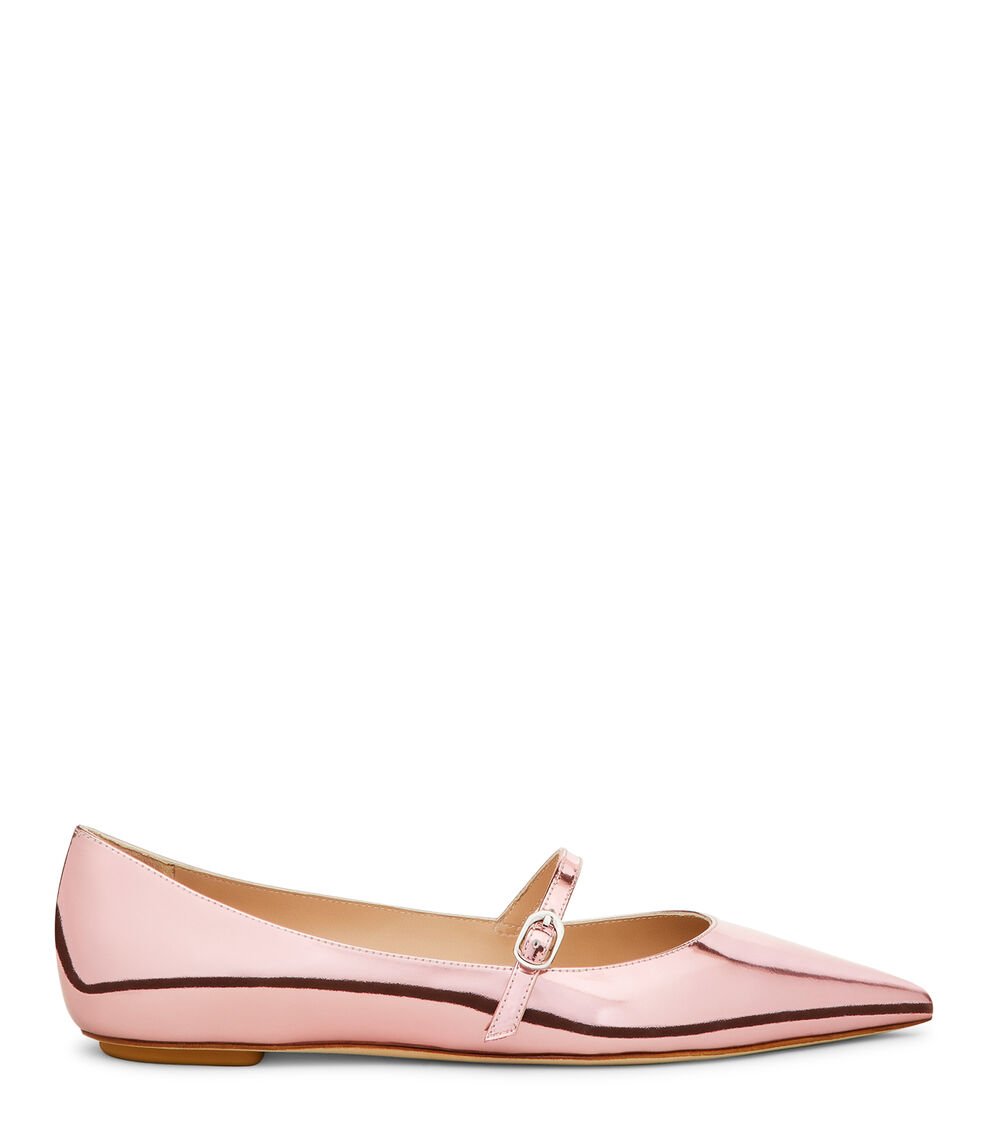 Stuart Weitzman EMILIA MARY JANE FLAT en ROSA MARSHMELLOW de Mujer | Stuart Weitzman®