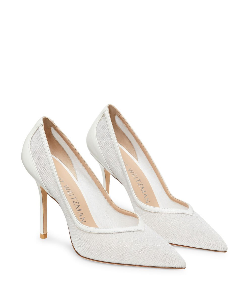 Stuart Weitzman EVA 100 PUMP En BLANCO De Mujer | Stuart Weitzman®