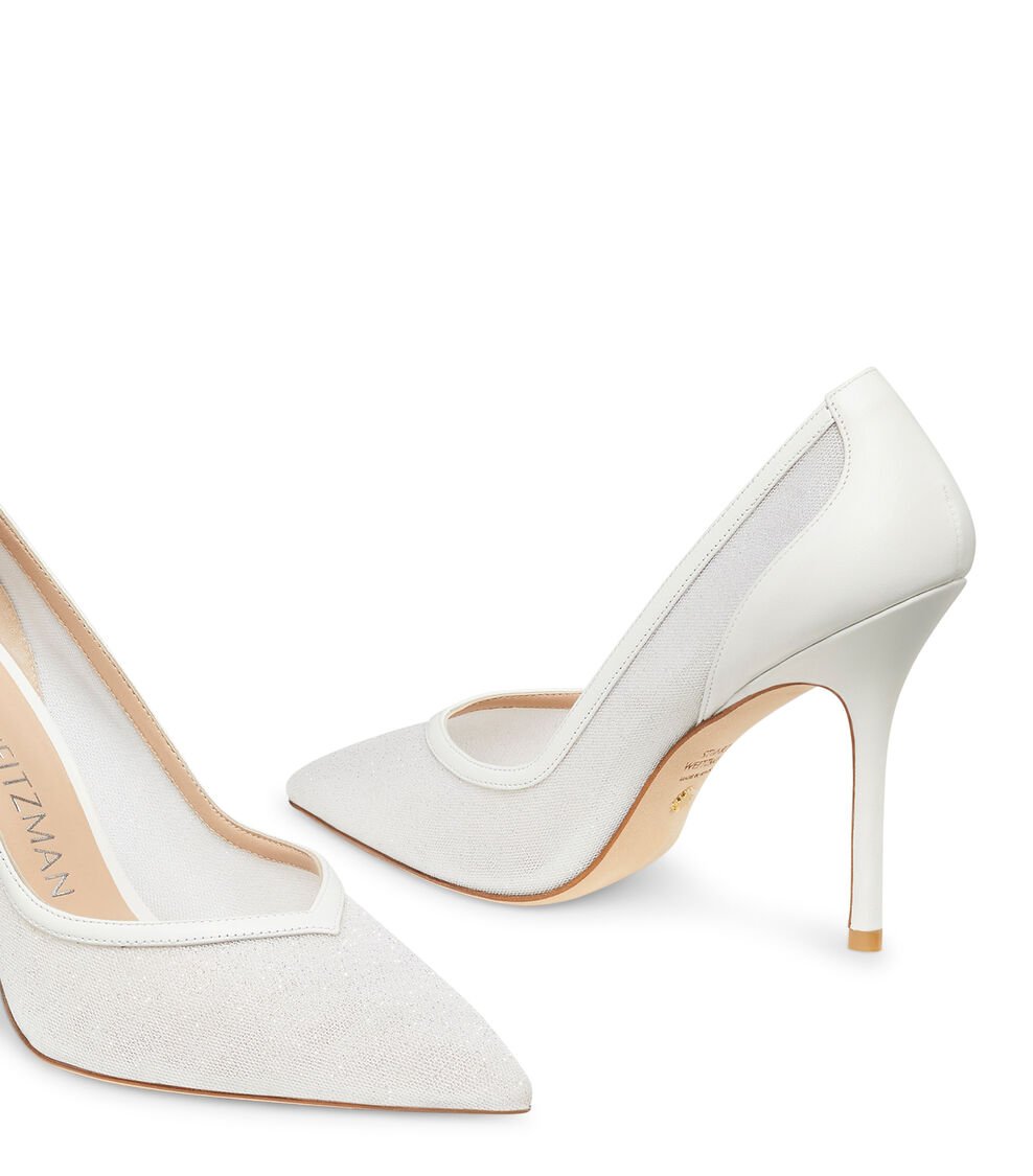 Stuart Weitzman EVA 100 PUMP En BLANCO De Mujer | Stuart Weitzman®