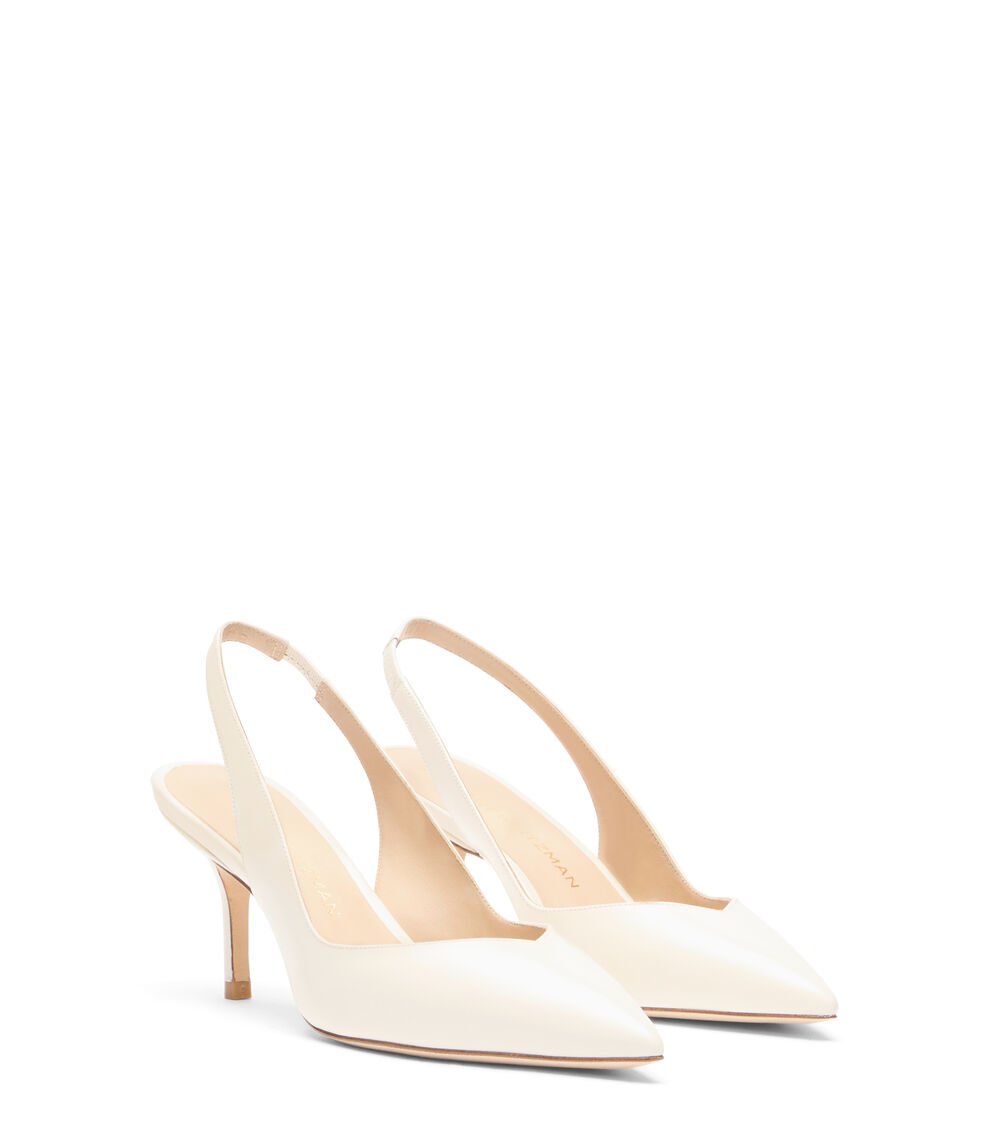 Stuart Weitzman EVA 75 SLINGBACK En CREMA De Mujer | Stuart Weitzman®