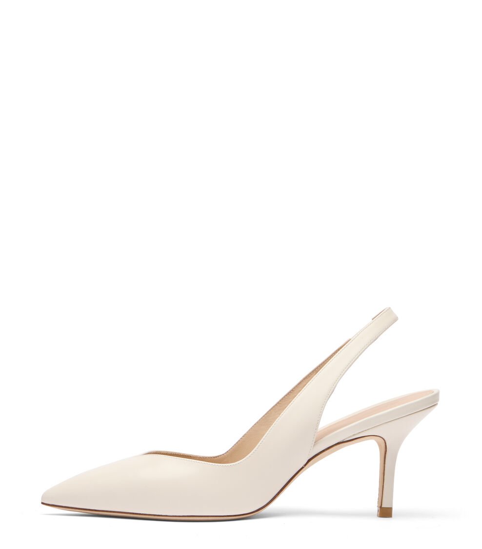 Stuart Weitzman EVA 75 SLINGBACK En CREMA De Mujer | Stuart Weitzman®