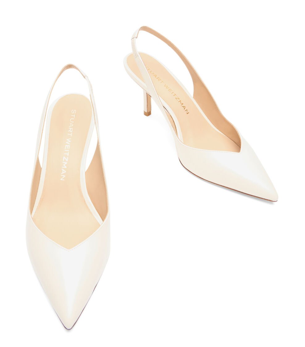 Stuart Weitzman EVA 75 SLINGBACK En CREMA De Mujer | Stuart Weitzman®