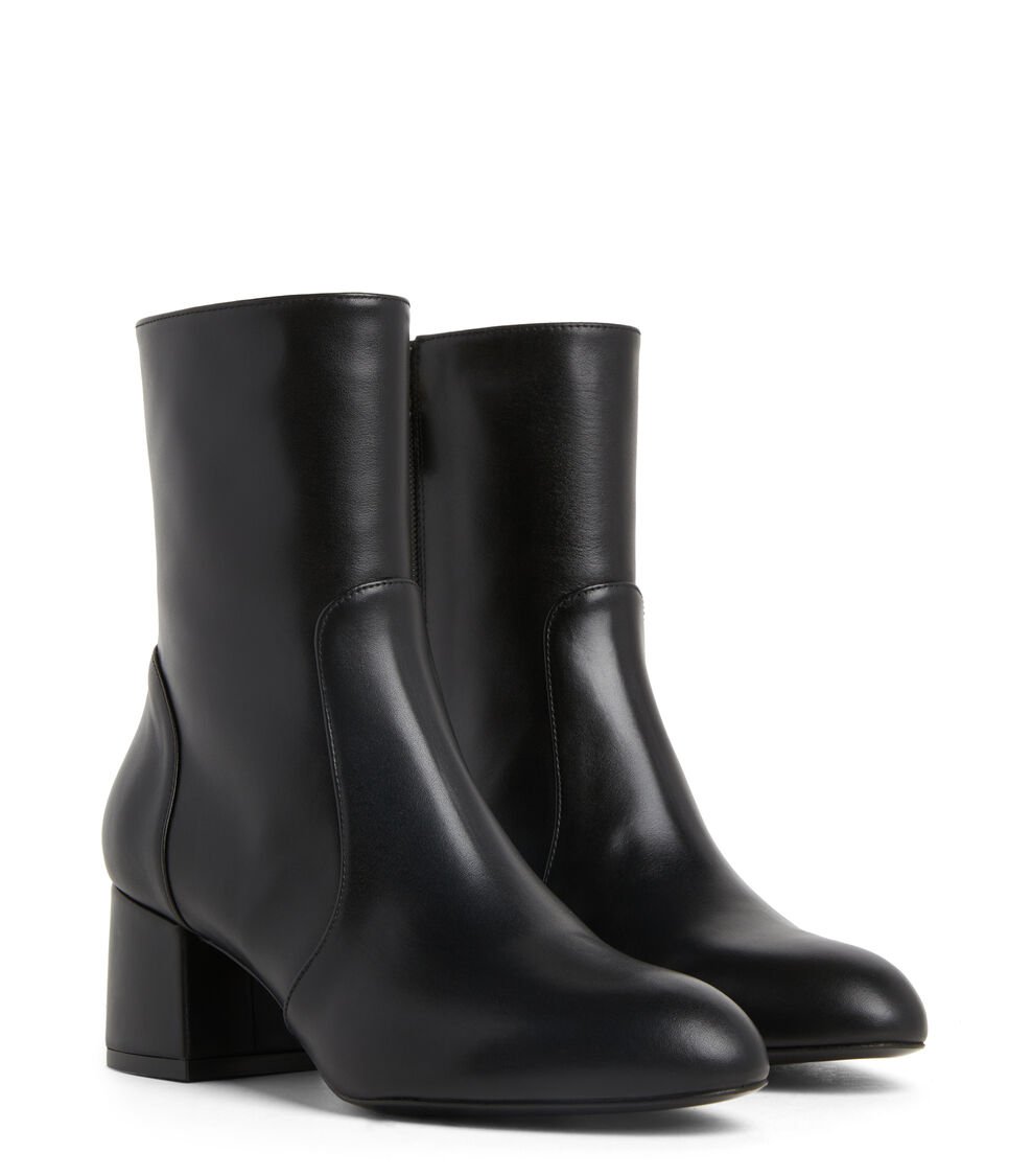 Stuart Weitzman FLAREBLOCK 60 ZIP BOOTIE En NEGRO De Mujer | Stuart Weitzman®