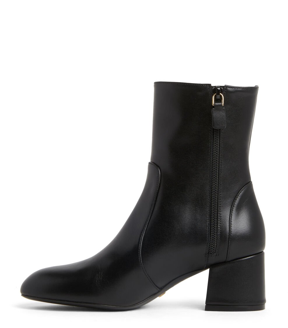 Stuart Weitzman FLAREBLOCK 60 ZIP BOOTIE En NEGRO De Mujer | Stuart Weitzman®