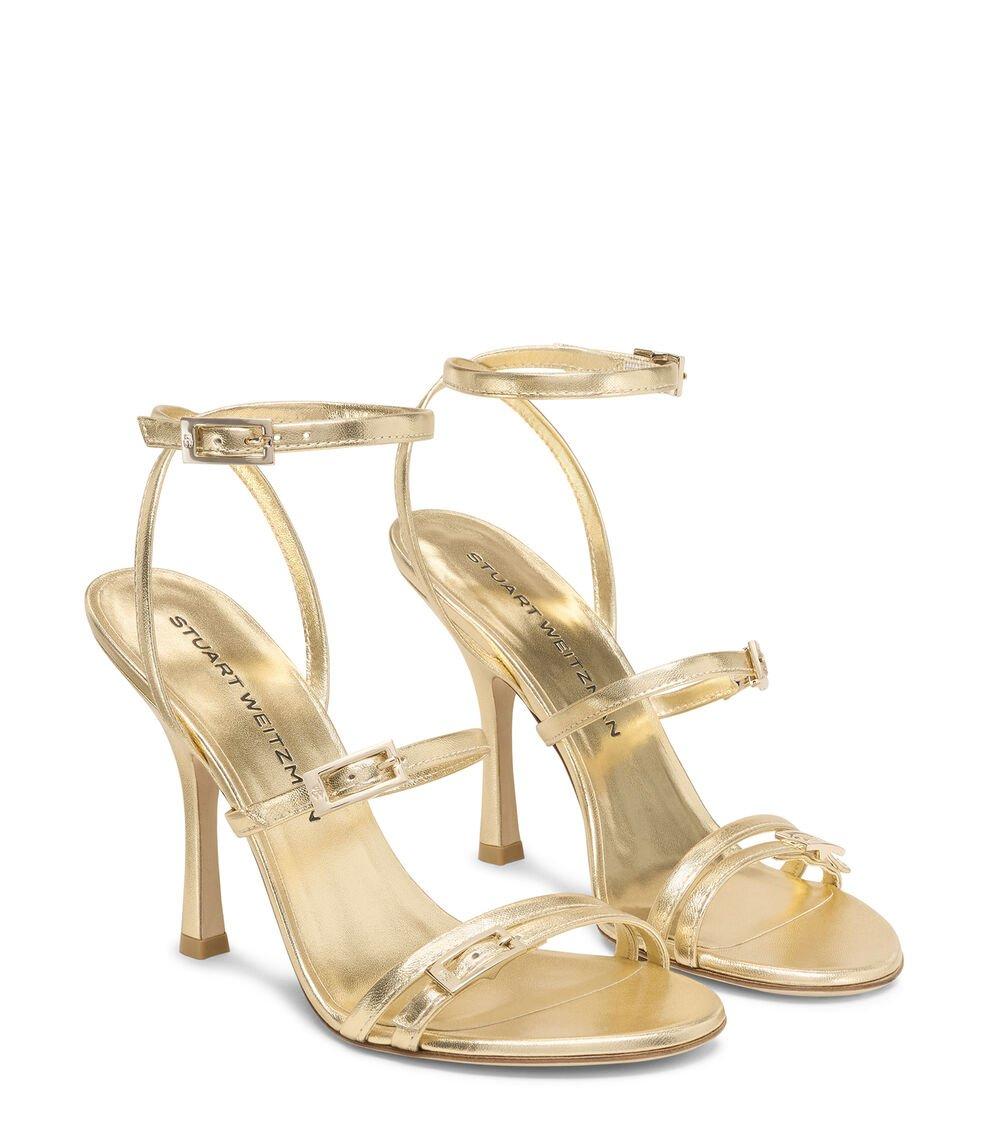 Stuart Weitzman GEORGIE 100 En GOLDEN De Mujer | Stuart Weitzman®