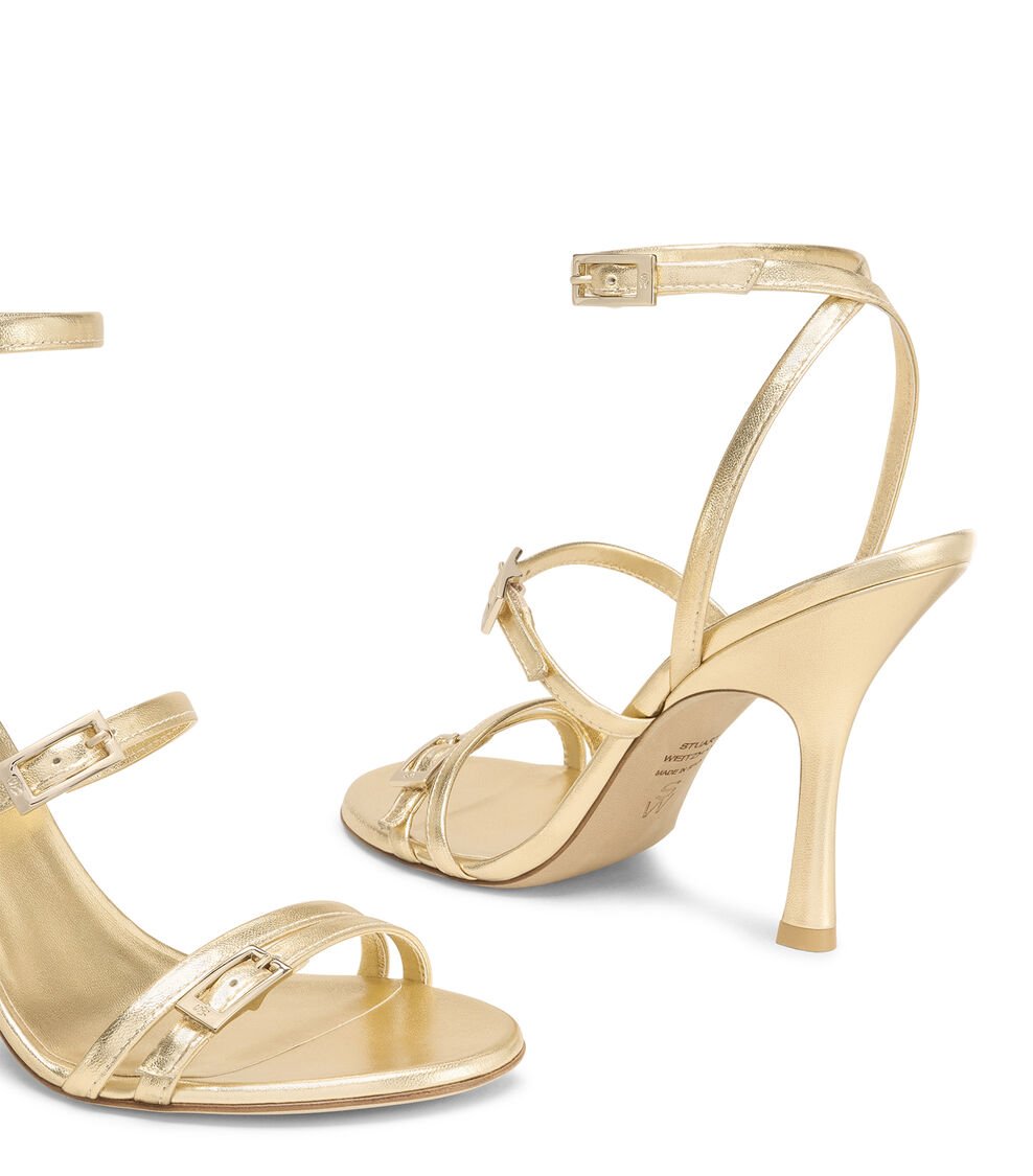 Stuart Weitzman GEORGIE 100 En GOLDEN De Mujer | Stuart Weitzman®