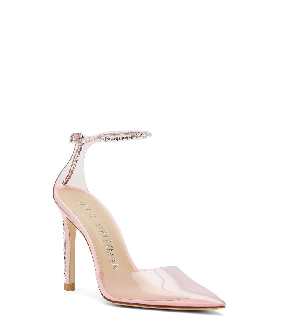 Stuart Weitzman GLAM 100 STRAP PUMP En ROSA De Mujer | Stuart Weitzman®