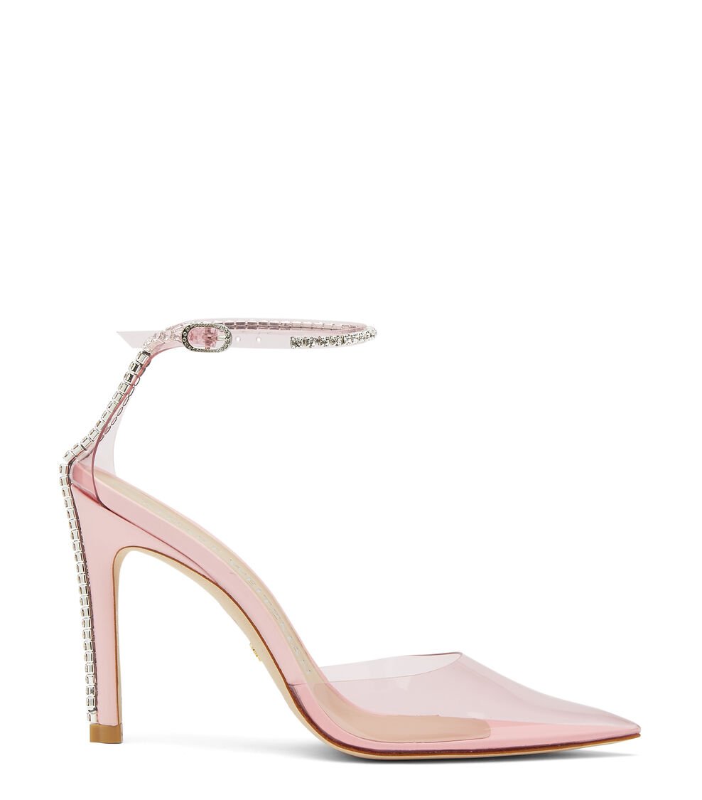 Stuart Weitzman GLAM 100 STRAP PUMP en ROSA de Mujer | Stuart Weitzman®