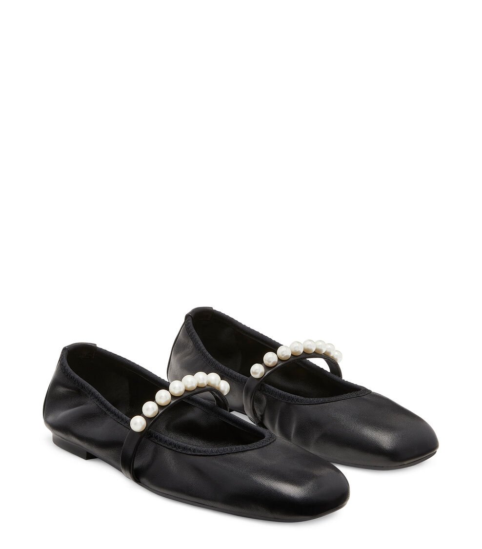 Stuart Weitzman GOLDIE BALLET FLAT En NEGRO De Mujer | Stuart Weitzman®