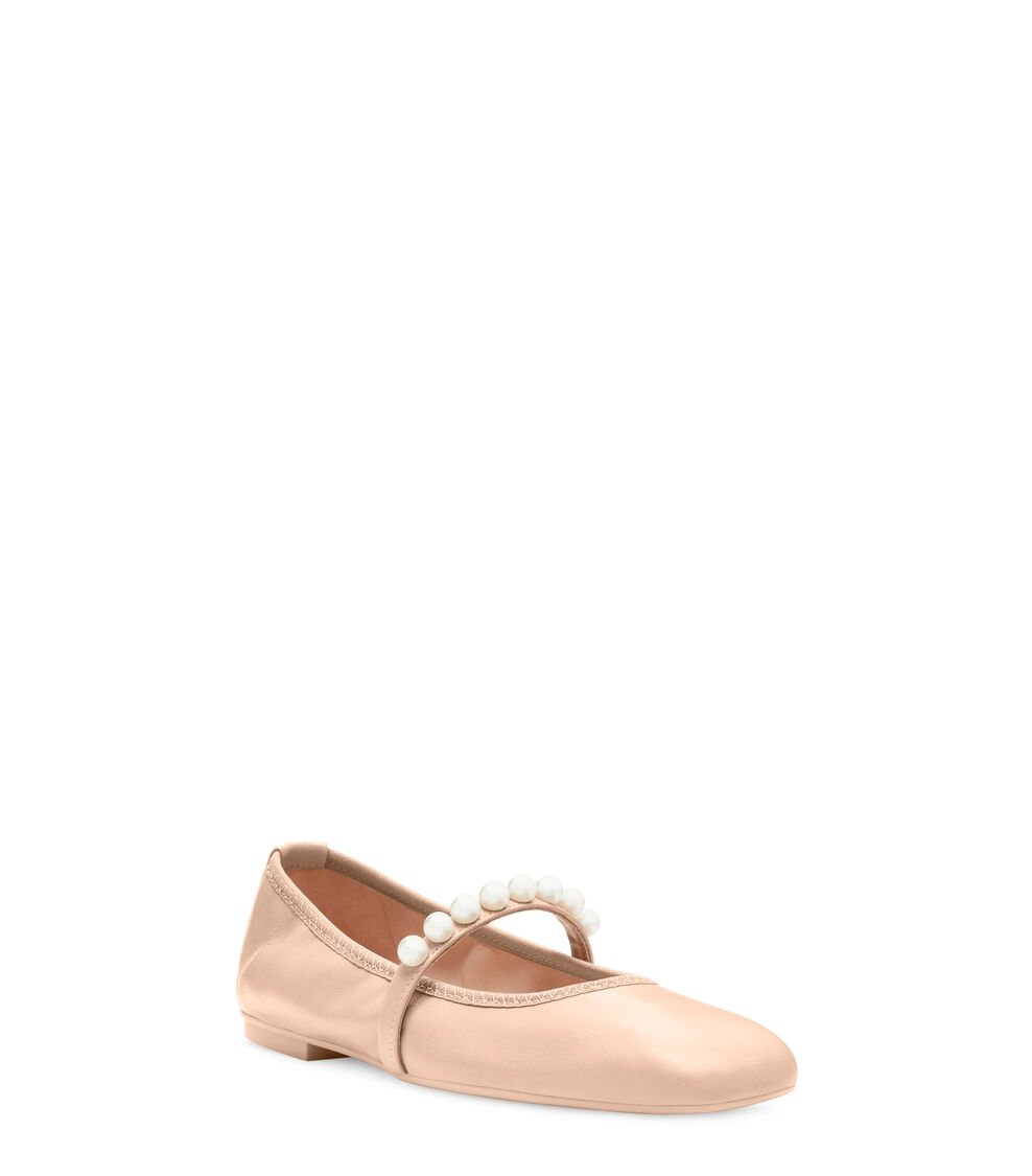 Stuart Weitzman GOLDIE BALLET FLAT En POLVO De Mujer | Stuart Weitzman®