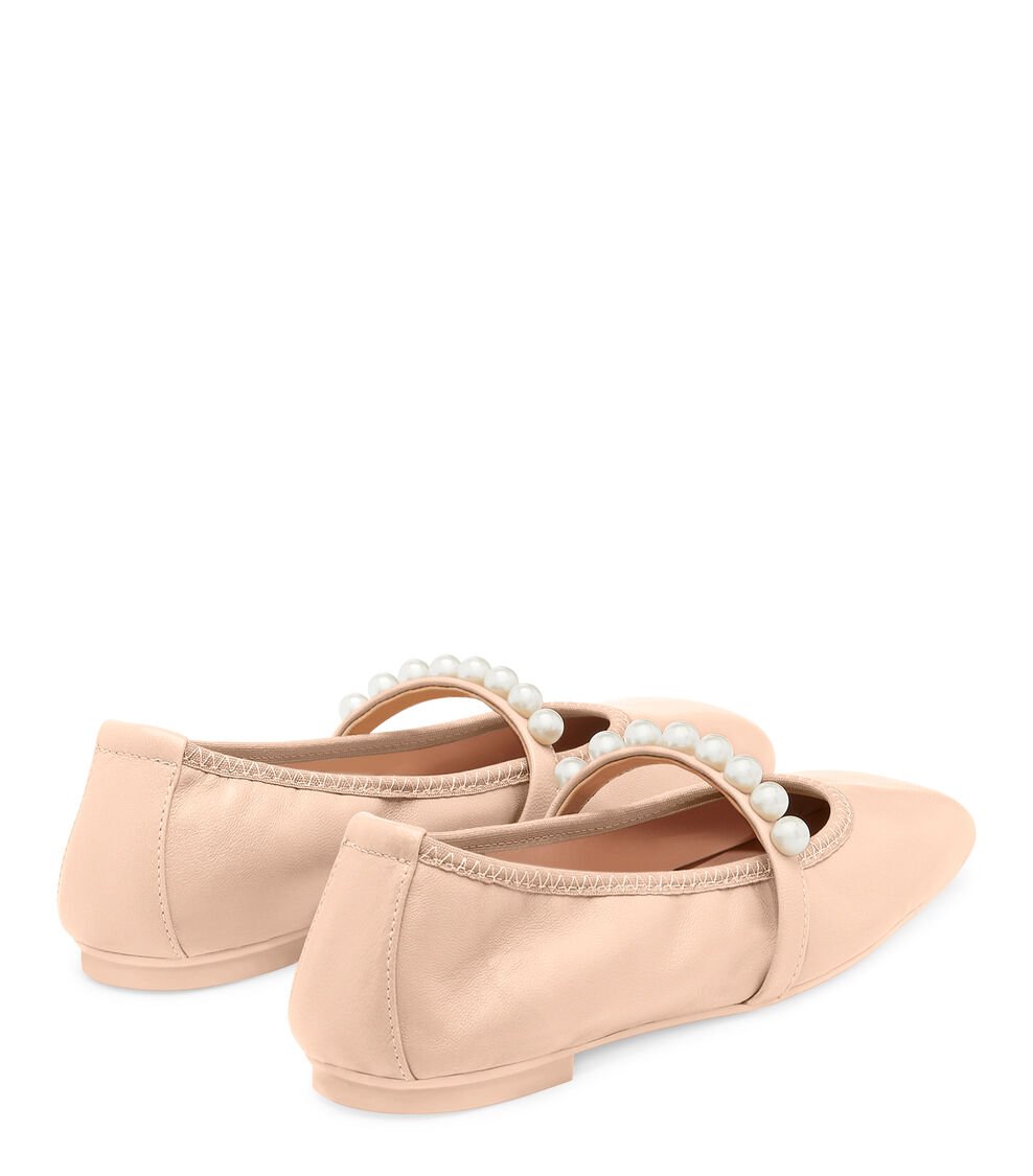 Stuart Weitzman GOLDIE BALLET FLAT En POLVO De Mujer | Stuart Weitzman®