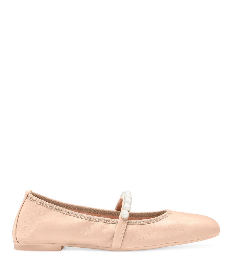 Stuart Weitzman GOLDIE BALLET FLAT en POLVO de Mujer | Stuart Weitzman®